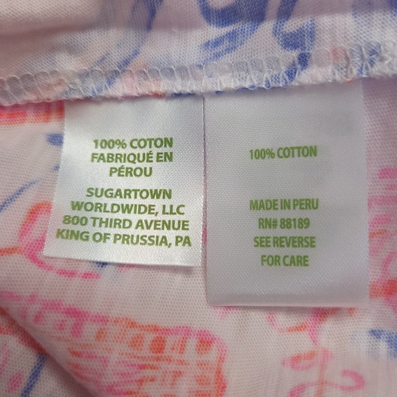 NWT Lilly Pulitzer Etta Scoop Neck Top "Lil Sun Sea Sand" - Picture 5 of 11